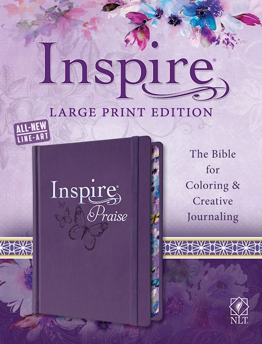 NLT Inspire Praise Bible L?P HB Purple - Tyndale